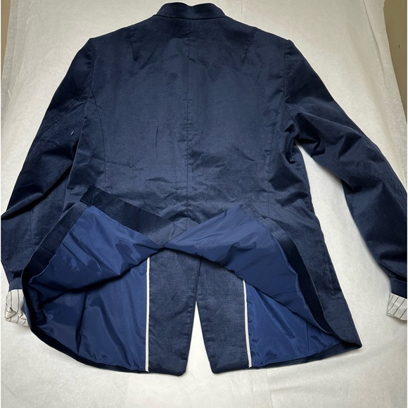 Banana Republic Velvet Blazer Jacket Blue Long and Lean Blazer 🪻 - Picture 3 of 9